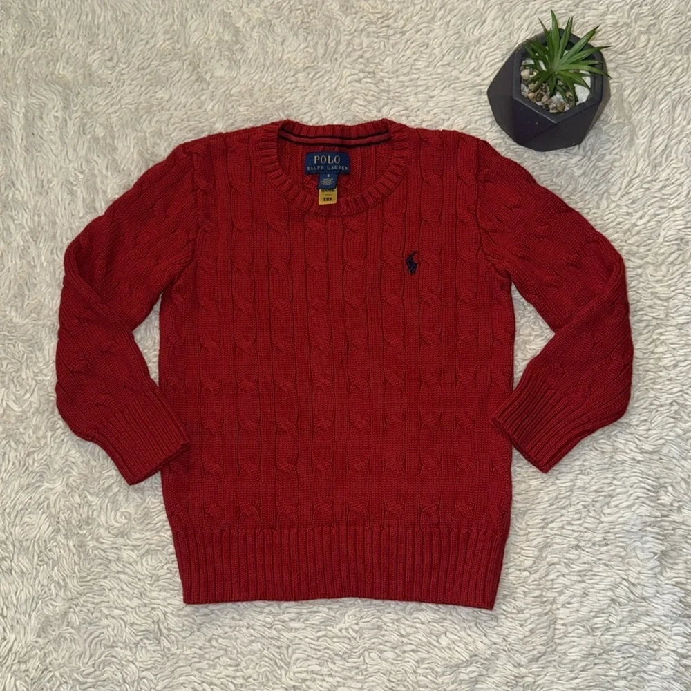 NWOT Polo Ralph Lauren Cable-Knit Cotton Sweater for kid size 4